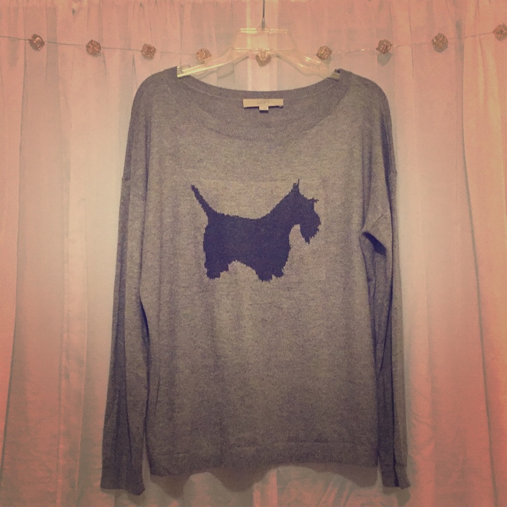 Ann Taylor Loft Terrier Sweater, size L